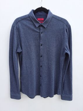 Hugo Boss Men's Textured Indigo Button-Down Shirt
